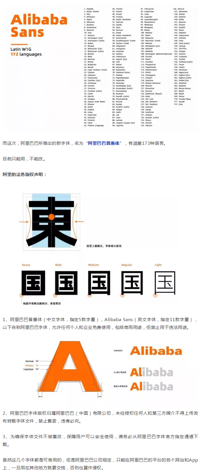 阿里巴巴官方發布免費商用字體，關于字體版權，你都知道多少？