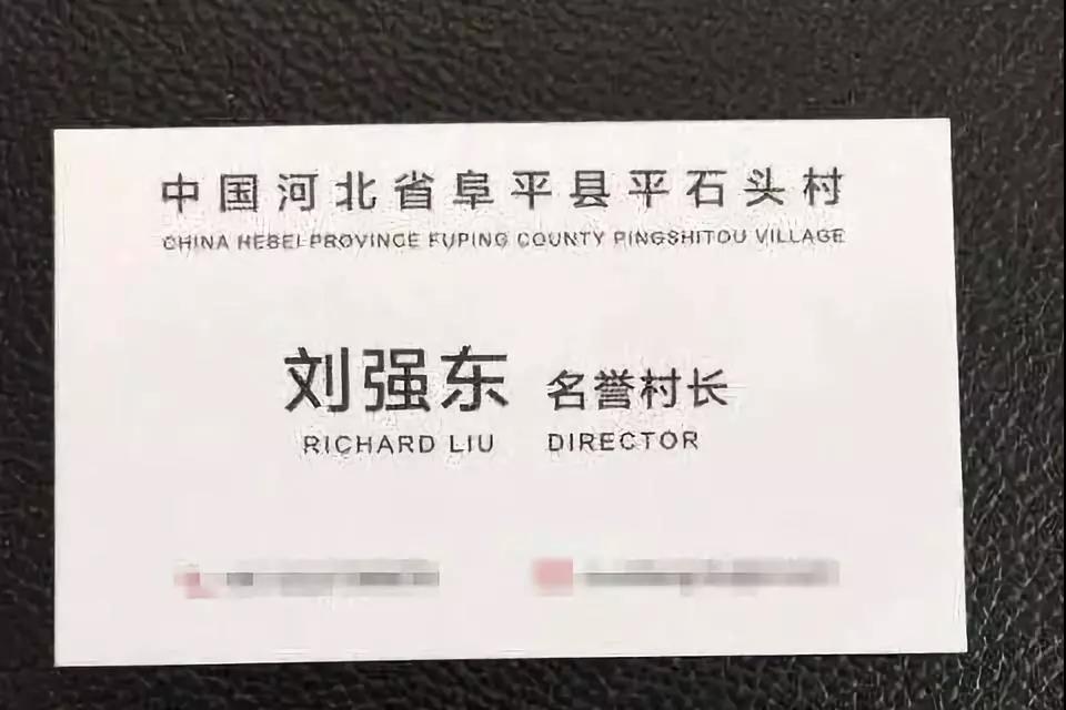 2017年11月28日，劉強(qiáng)東受聘為河北阜平縣平石頭村“名譽(yù)村長”。