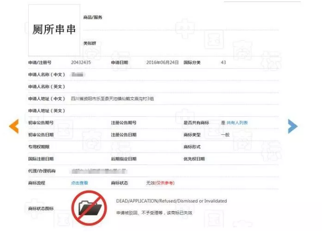 “廁所串串”商標被駁回？意料之中！