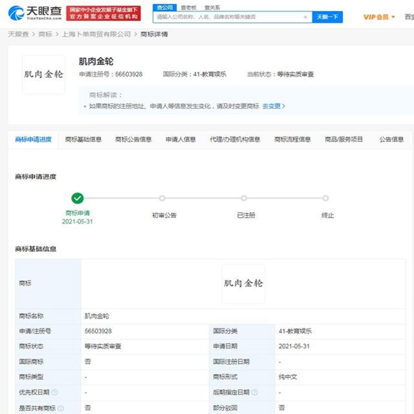 大司馬“肌肉金輪”梗爆火！商標卻是被搶注了！
