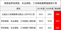 2022年陜西養老保險繳費基數(陜西社?；鶖狄挥[表)