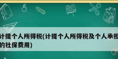 計提個人所得稅(計提個人所得稅及個人承擔的社保費用)